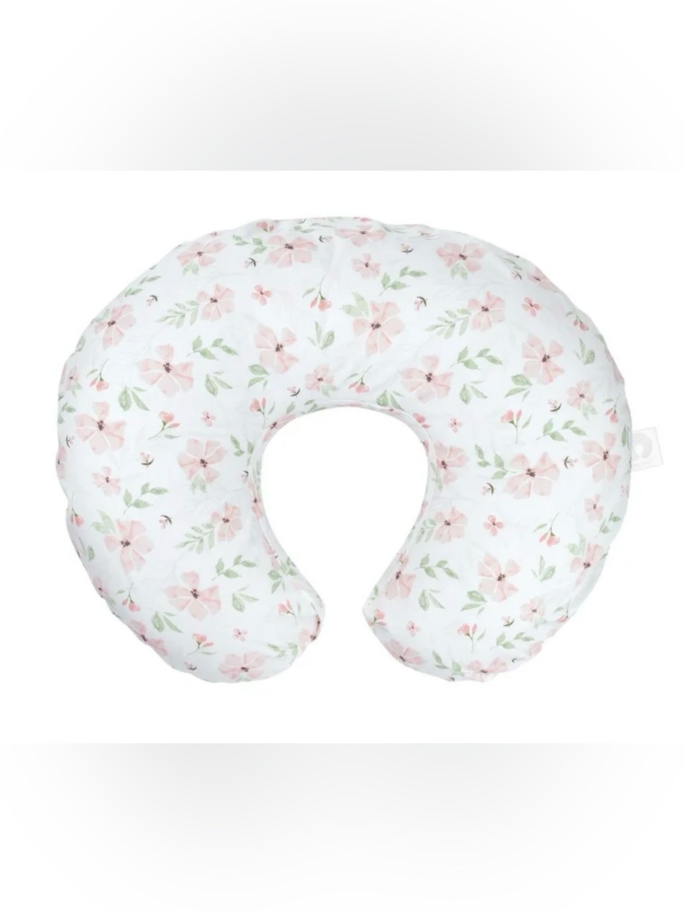 Boppy Pillow in the Pink Soft Rose print & 2 extra covers shown ..EUC
